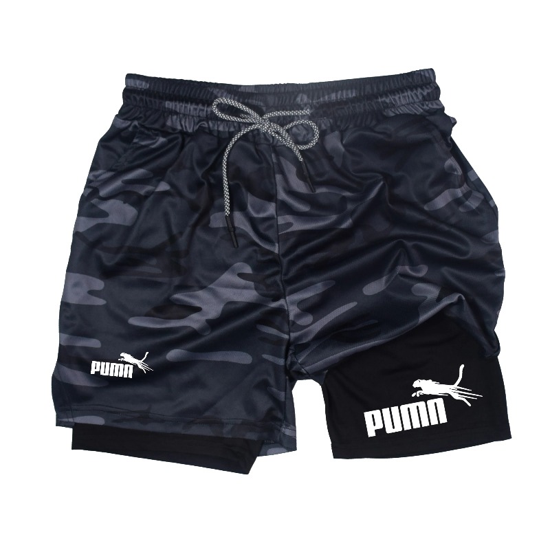 Compression Shorts Athletes - شورت رجالي صيفي مزدوج الطبقات قابل