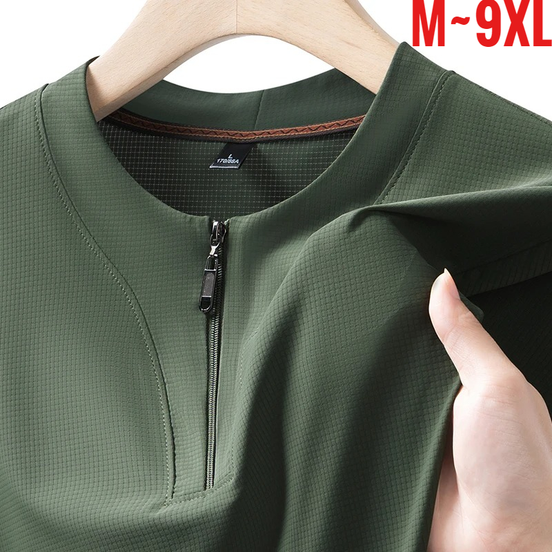 T Shirt Tight Fit - قميص هينلي رجالي كبير الحجم 9XL