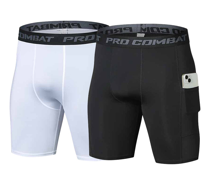 Compression Shorts Athletes - شورتات رياضية للرجال مع جيوب، بنطلون