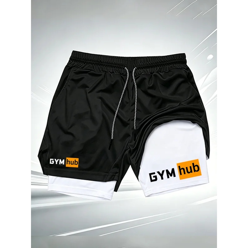 Compression Shorts Athletes - شورت رياضي رجالي 2 في 1