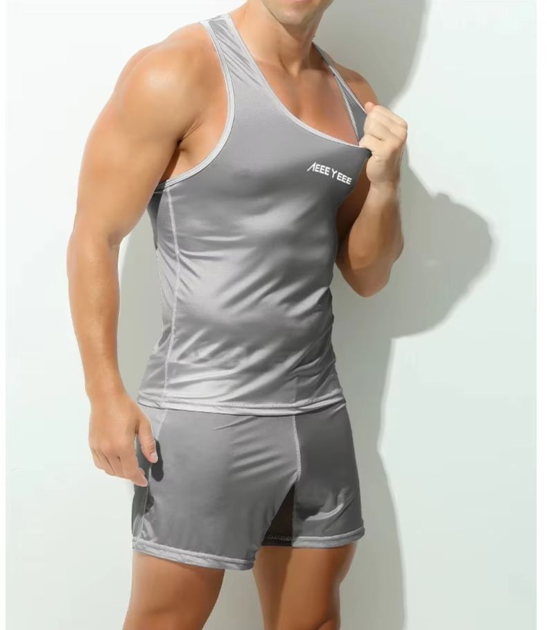Mesh Sport Boxer - ملابس داخلية رجالية رمادية اللون، بوكسر