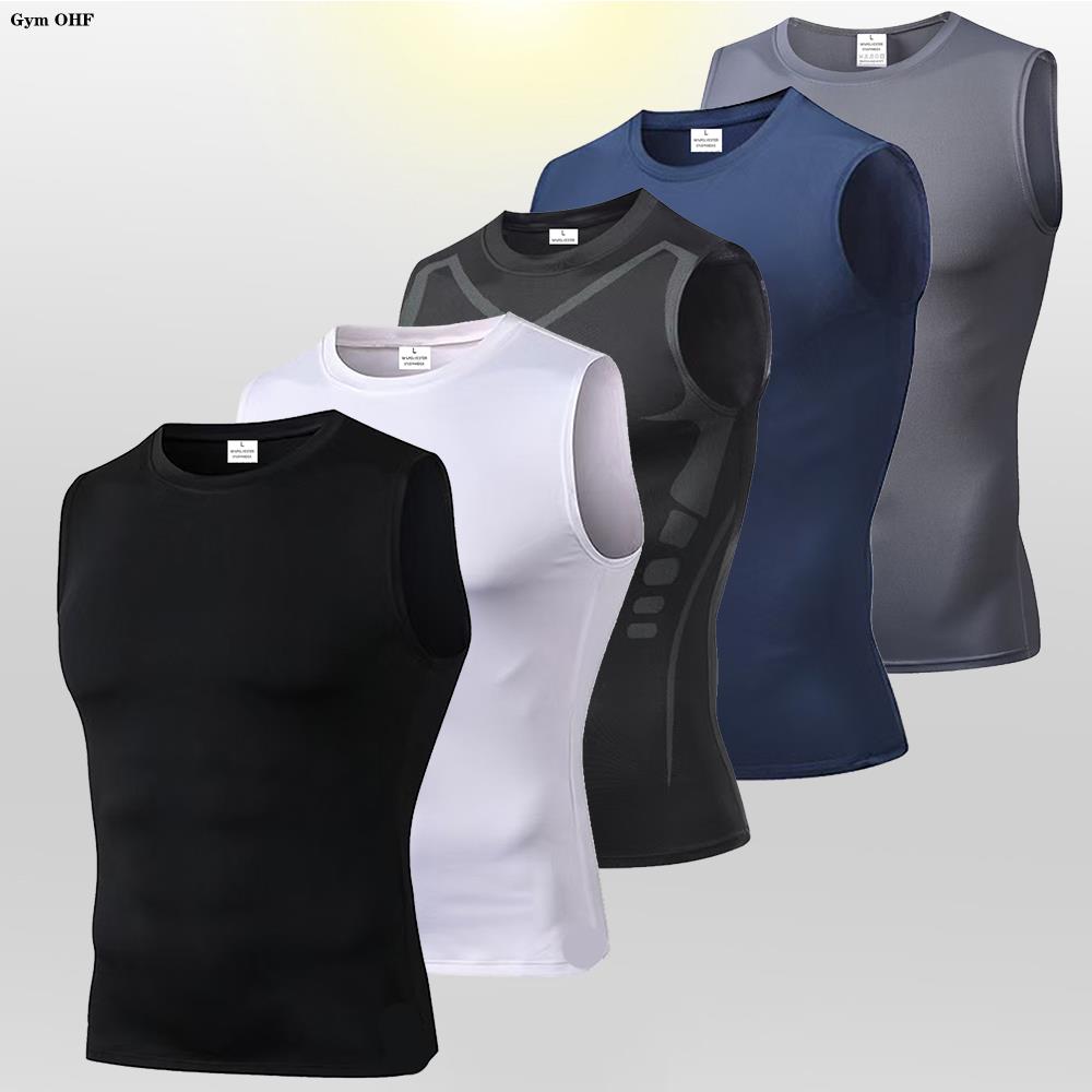 Sleeveless Undershirt - الرجال ضغط تانك القمم الصالة الرياضية