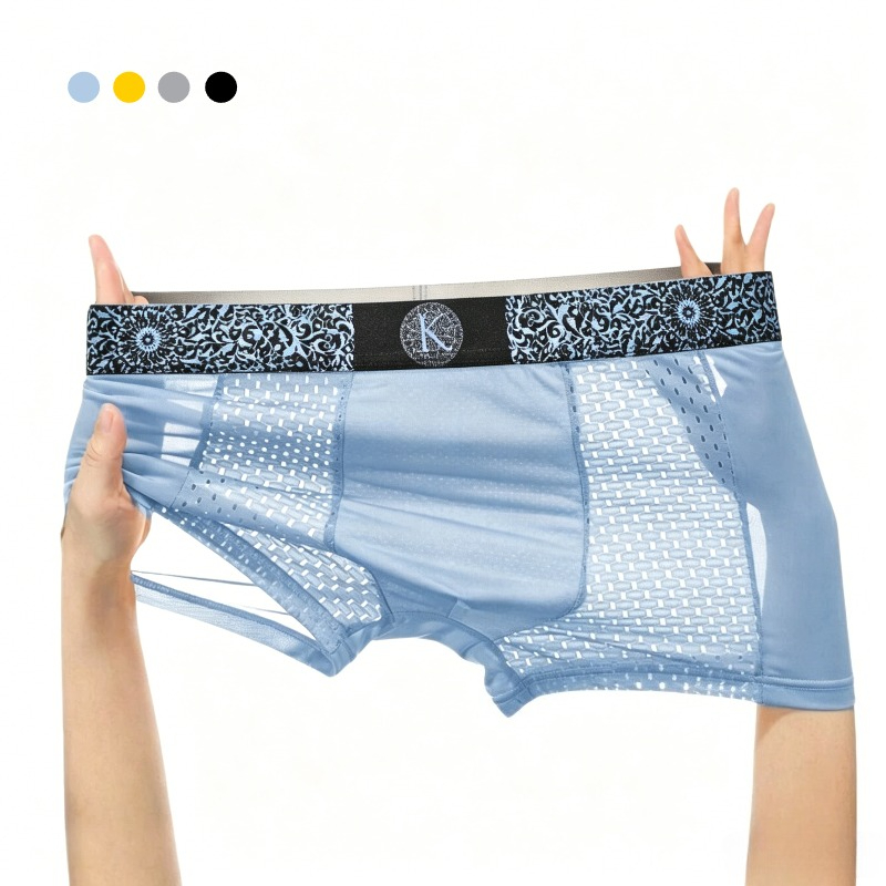 سراويل داخلية رجالية من نسيج ا - مراجعة Mesh Sport Boxer وسعره