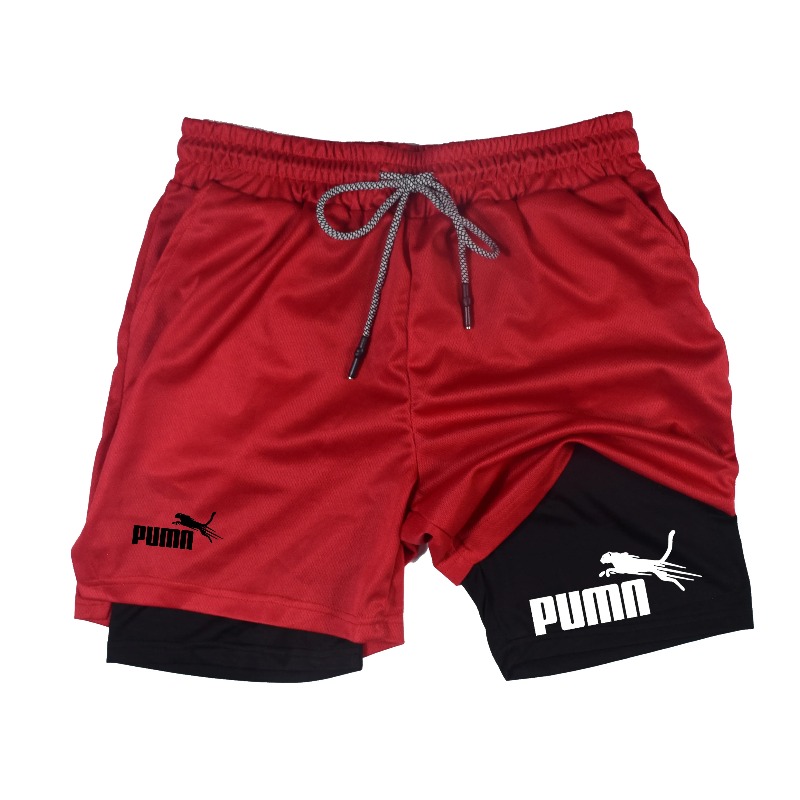 شورت رجالي صيفي مزدوج الطبقات  - مراجعة Compression Shorts Athletes وسعره