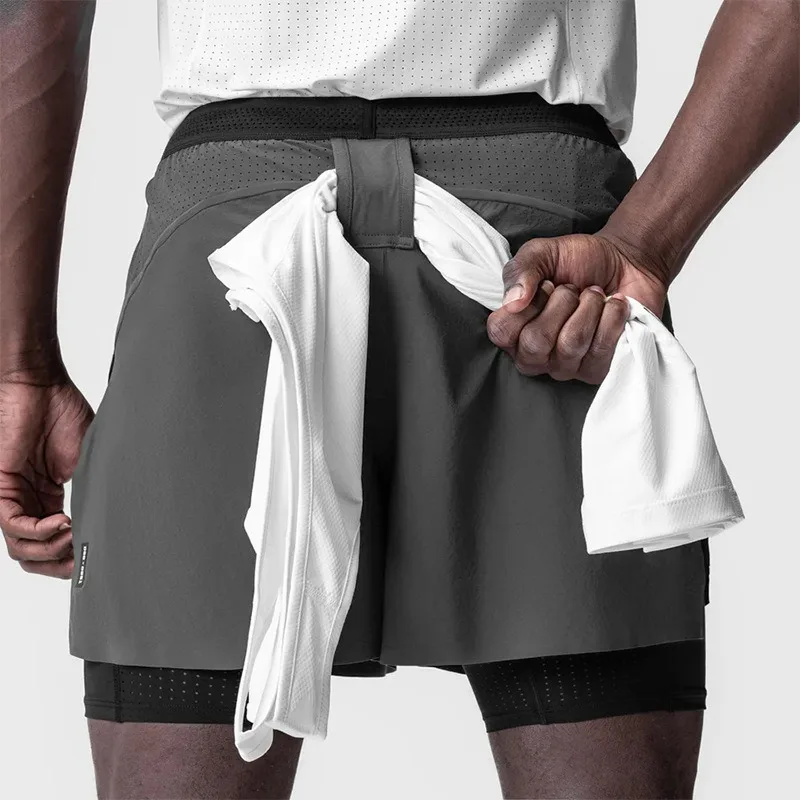شورت رياضي رجالي 2 في 1 سريع ا - مراجعة Compression Shorts Athletes وسعره