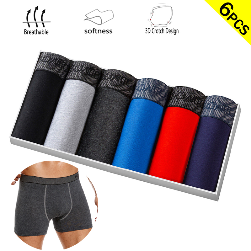 6 قطعة/الحزمة سراويل داخلية لل - مراجعة Boxer Brief Pack Cotton وسعره