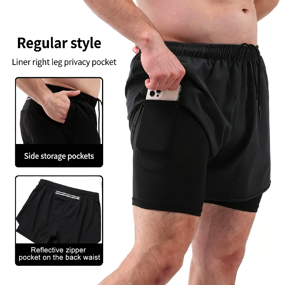 شورت جري عالي الخصر 2 في 1 مع  - مراجعة Compression Shorts Athletes وسعره