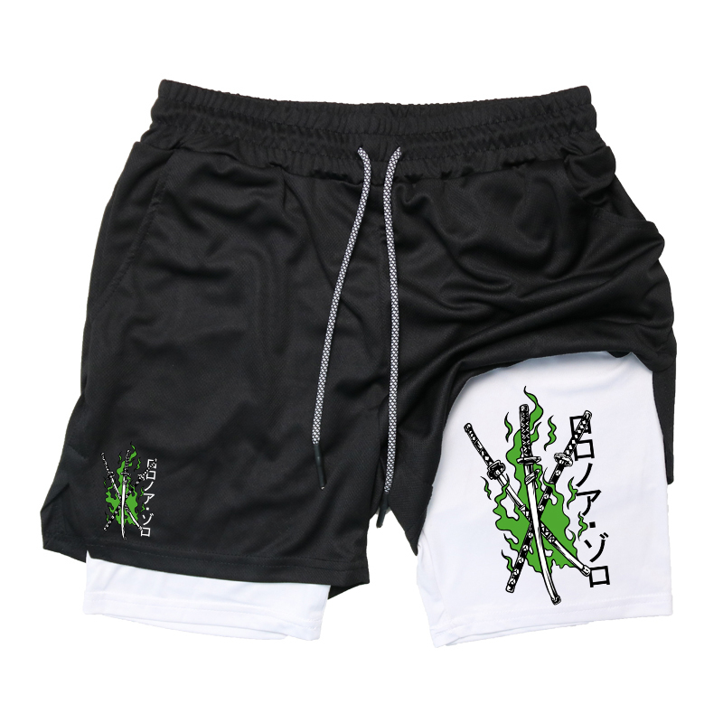 طباعة 2 في 1 شورت الجري للرجال - مراجعة Compression Shorts Athletes وسعره