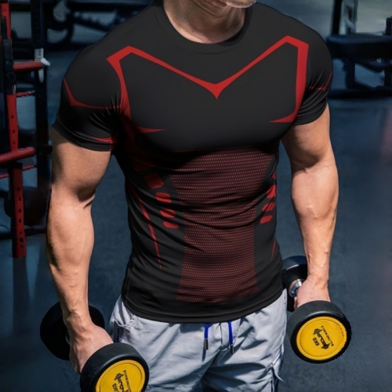 قميص ضاغط للرجال بخطوط حمراء و - مراجعة Compression Shorts Athletes وسعره