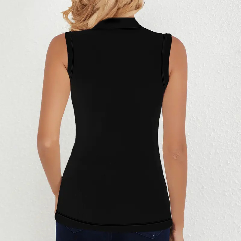 قميص نسائي بدون أكمام برقبة عا - مراجعة Tank Top Ribbed وسعره